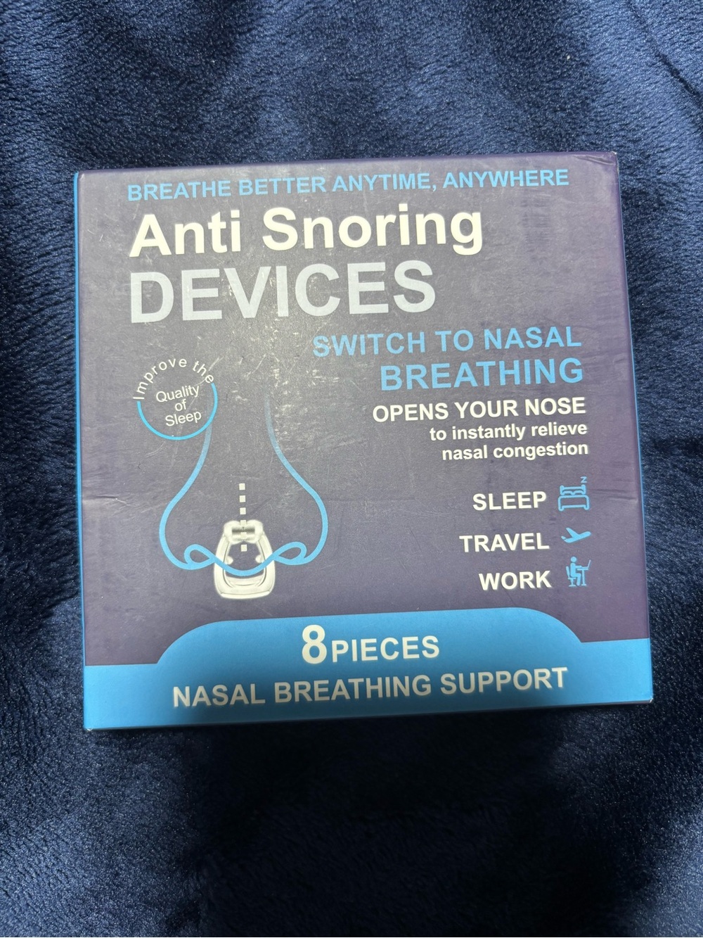 Nasal Dilators for Sleeping,Anti Nose Clip to Ensure Deep Sleep (White & 8PCS)